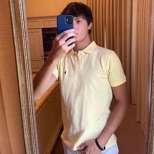 YELLOW RALPH LAUREN POLO COLLAR SHIRT
